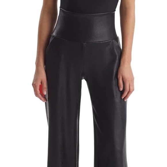 NWT Commando Faux Leather Wide Leg Pant - SLG66 - Black - Small - Picture 5 of 12